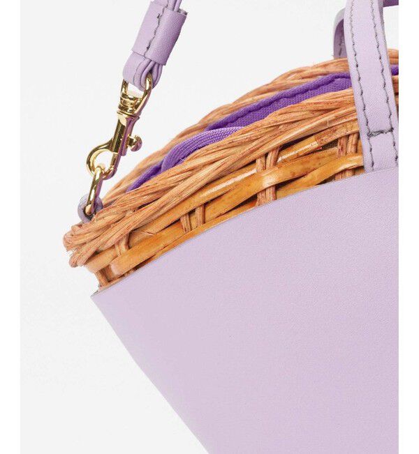 allureville「レザーコンビカゴバッグ」|かごバッグ|