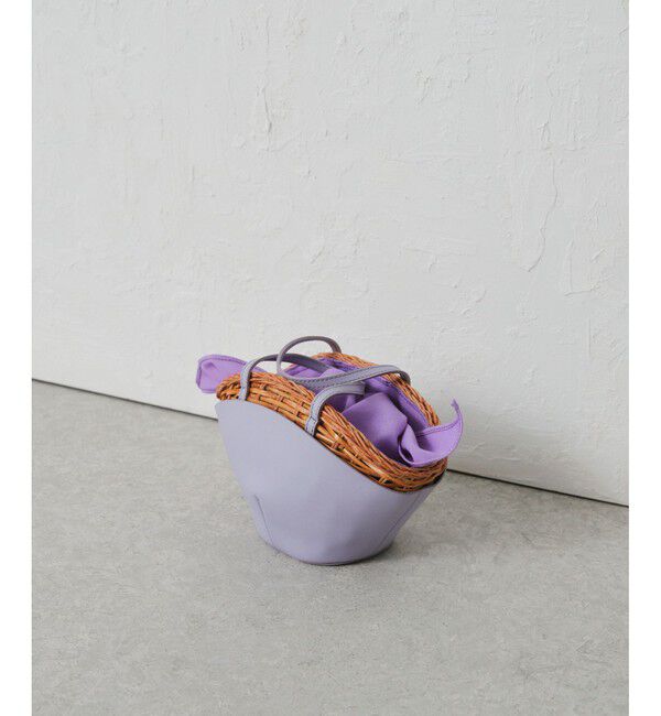 allureville「レザーコンビカゴバッグ」|かごバッグ|