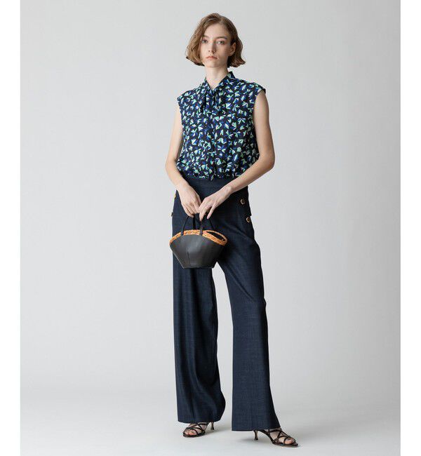 allureville「レザーコンビカゴバッグ」|かごバッグ|