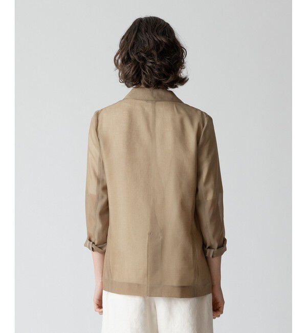 allureville「ワルツシアーオーガンジャケット」|テーラードジャケット|