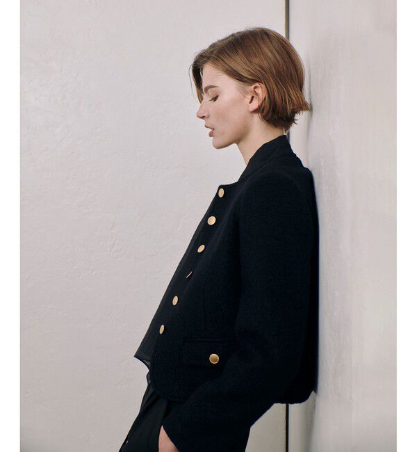 allureville「ブークレーノーカラージャケット」|ノーカラージャケット|