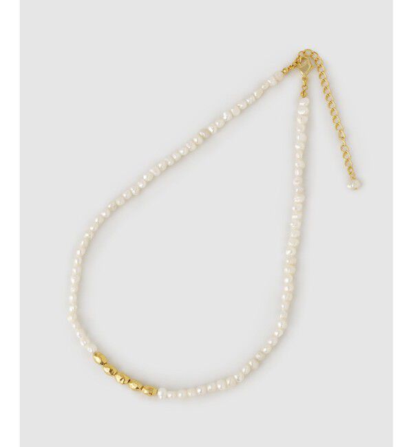 allureville「淡水パールポイントメタルパーツネックレス」|ネックレス|