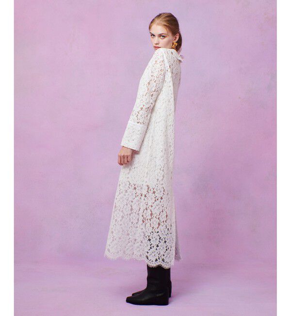 LOULOU WILLOUGHBY「【LOULOU WILLOUGHBY】パールネックレースワンピース」|ワンピース|