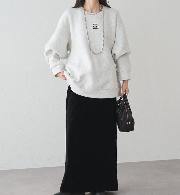  「裏ボアロゴ刺繍スウェット」|プルオーバー|