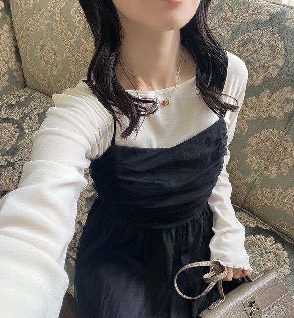  「後ろリボン2wayニットSETワンピ」|ワンピース|