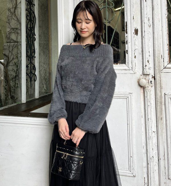  「後ろリボン2wayニットSETワンピ」|ワンピース|