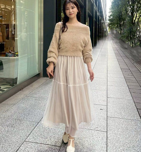  「後ろリボン2wayニットSETワンピ」|ワンピース|