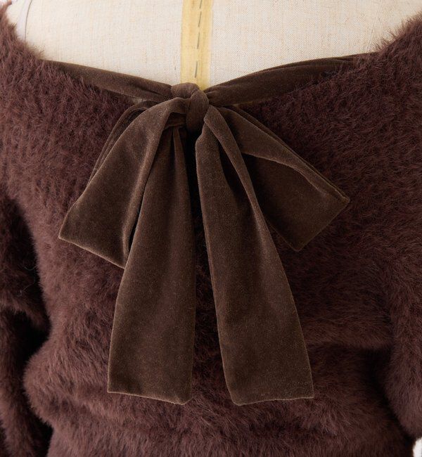  「後ろリボン2wayニットSETワンピ」|ワンピース|