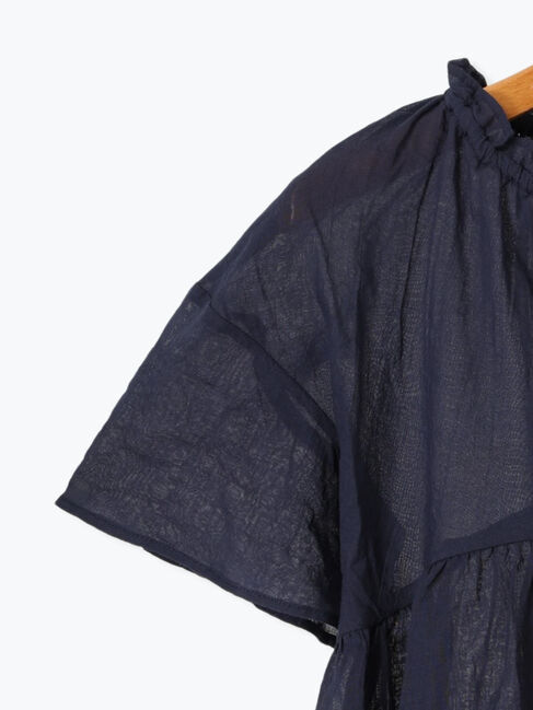 Lugnoncure「ネックシャーリング切替ブラウス」|シャツ・ブラウス|