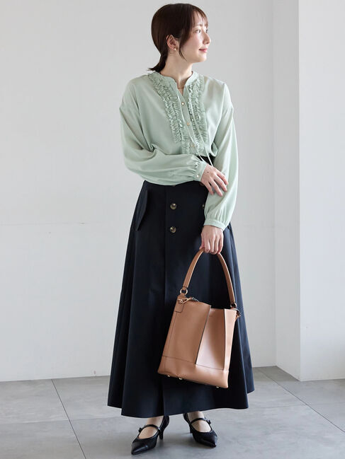 Te chichi「フロントフリルキーネックブラウス」|シャツ・ブラウス|