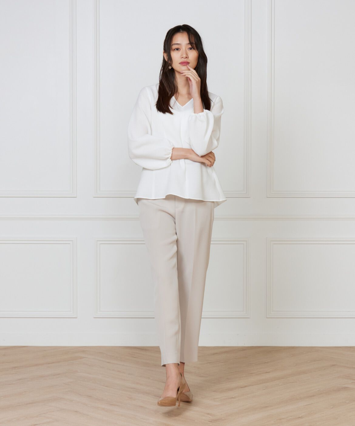 INED「《大きいサイズ》テーパードパンツ」|その他|