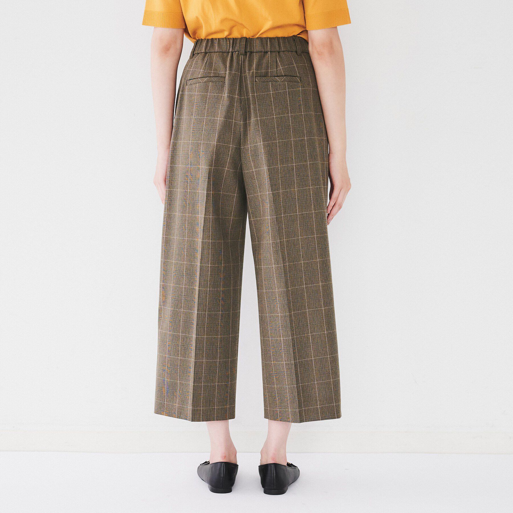 UNTITLED「【ストレッチ/後ろウエストゴム】タックワイドパンツ」|その他|