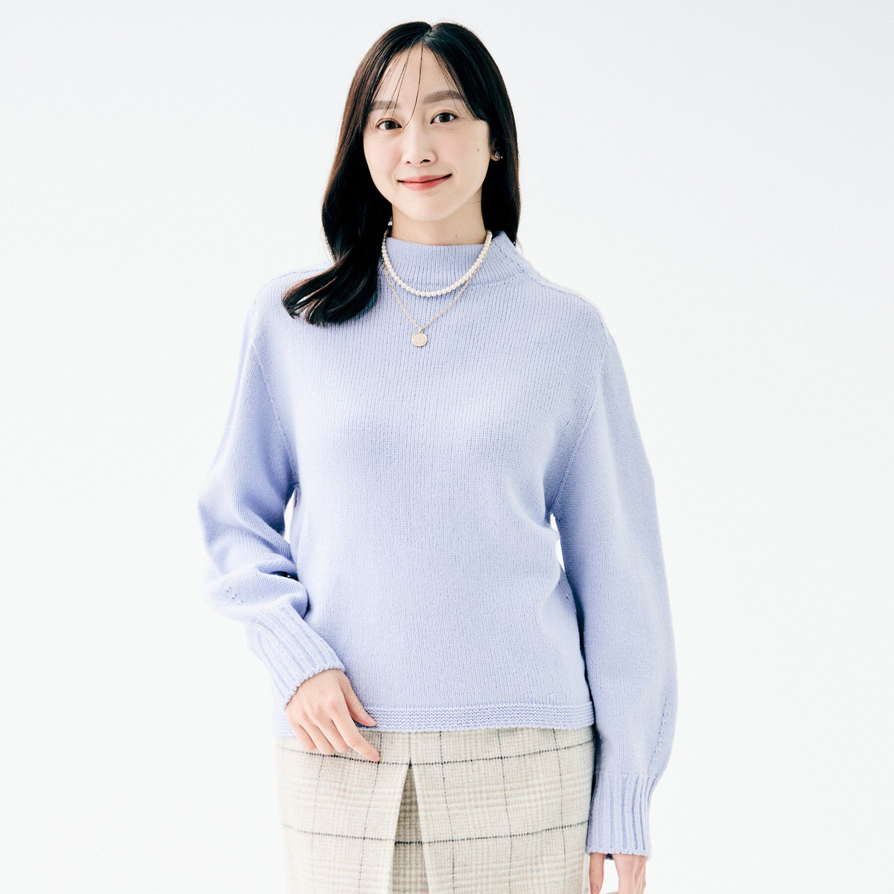 UNTITLED「【洗える】スポンディッシュ ボトルネックニット」|ニット・セーター|