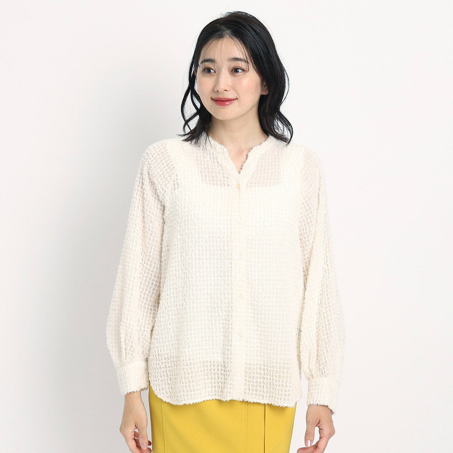 COUP DE CHANCE「【洗える】フェザーシフォンのブラウス」|シャツ・ブラウス|