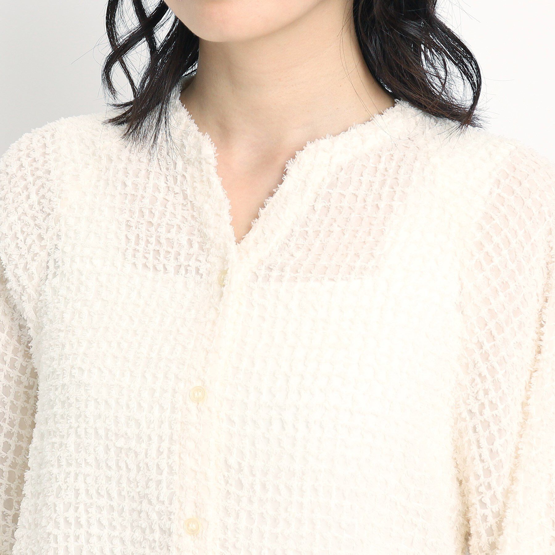 COUP DE CHANCE「【洗える】フェザーシフォンのブラウス」|シャツ・ブラウス|