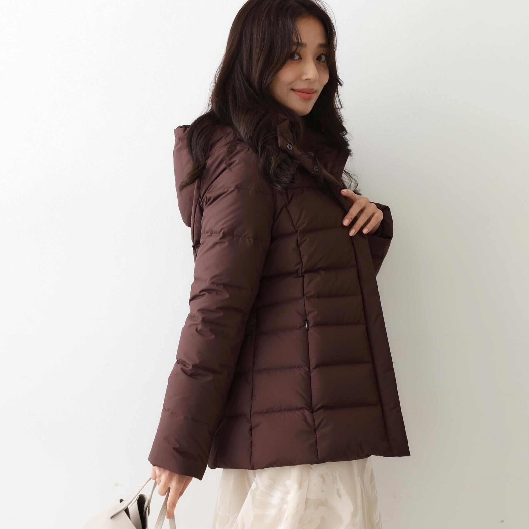 COUP DE CHANCE「【フランス産ホワイトダックダウン／FP800保温性◎／抗菌防臭／手洗い可】ミドル丈ダウンコート」|ダウン|