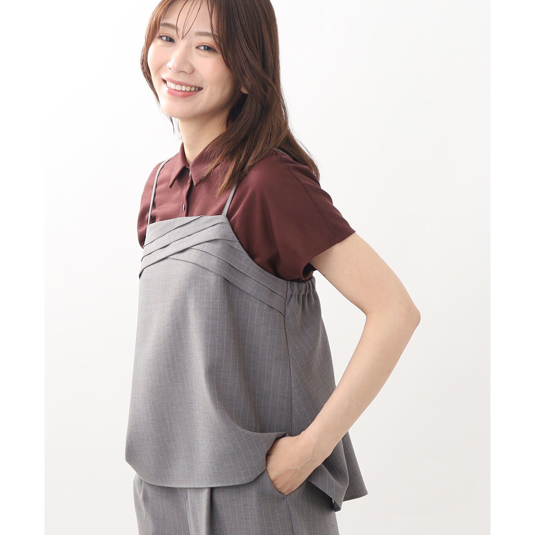 Reflect「【マシンウォッシュ／セットアップ可能】キャミソールデザインベスト」|キャミソール|