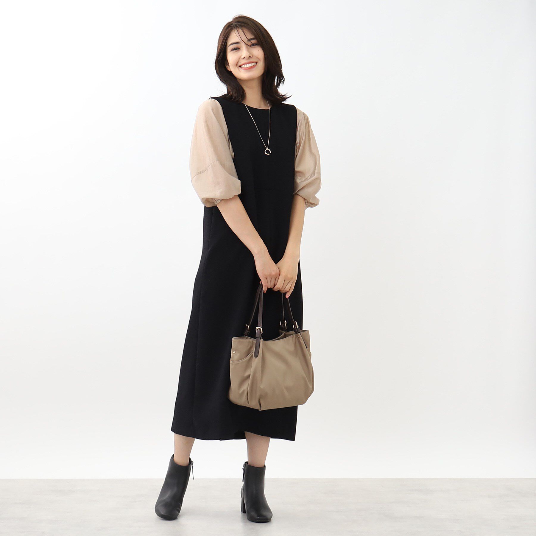 Reflect「【手洗い可／すっきり見え】大人ジャンパードレス」|ワンピース|