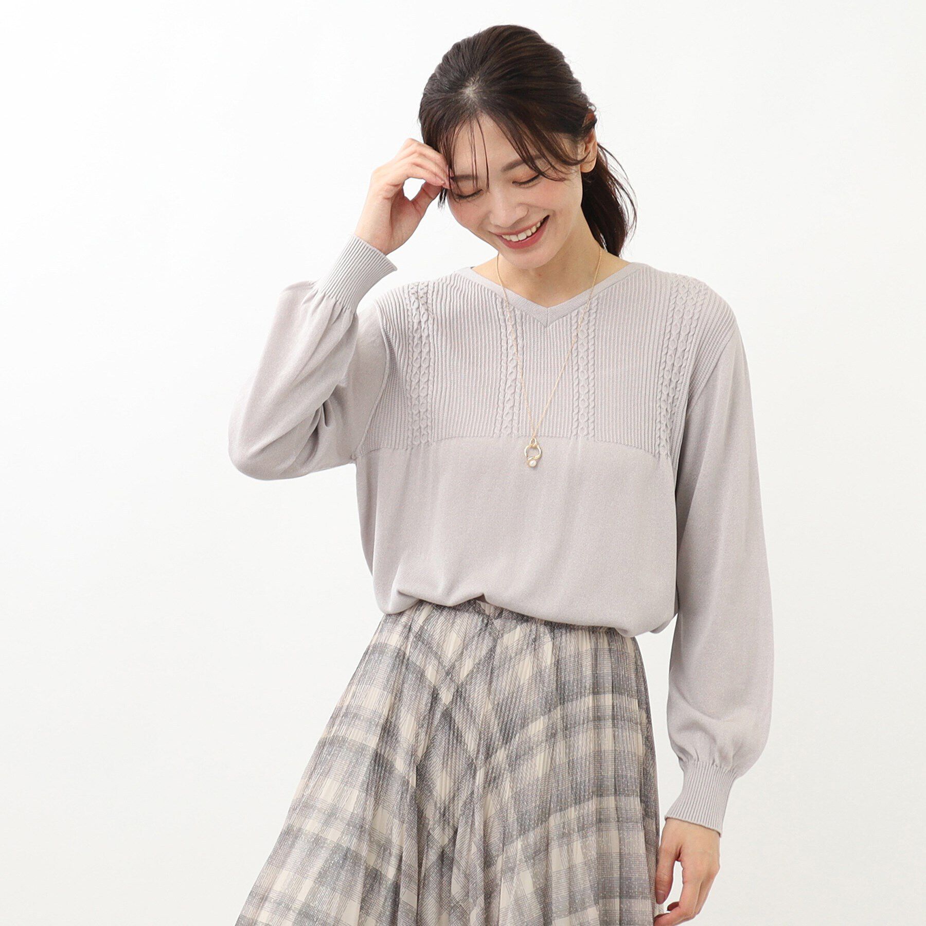 Reflect「【WEB限定カラーあり／洗える】薄手ホールガーメント（R）ニット」|ニット・セーター|