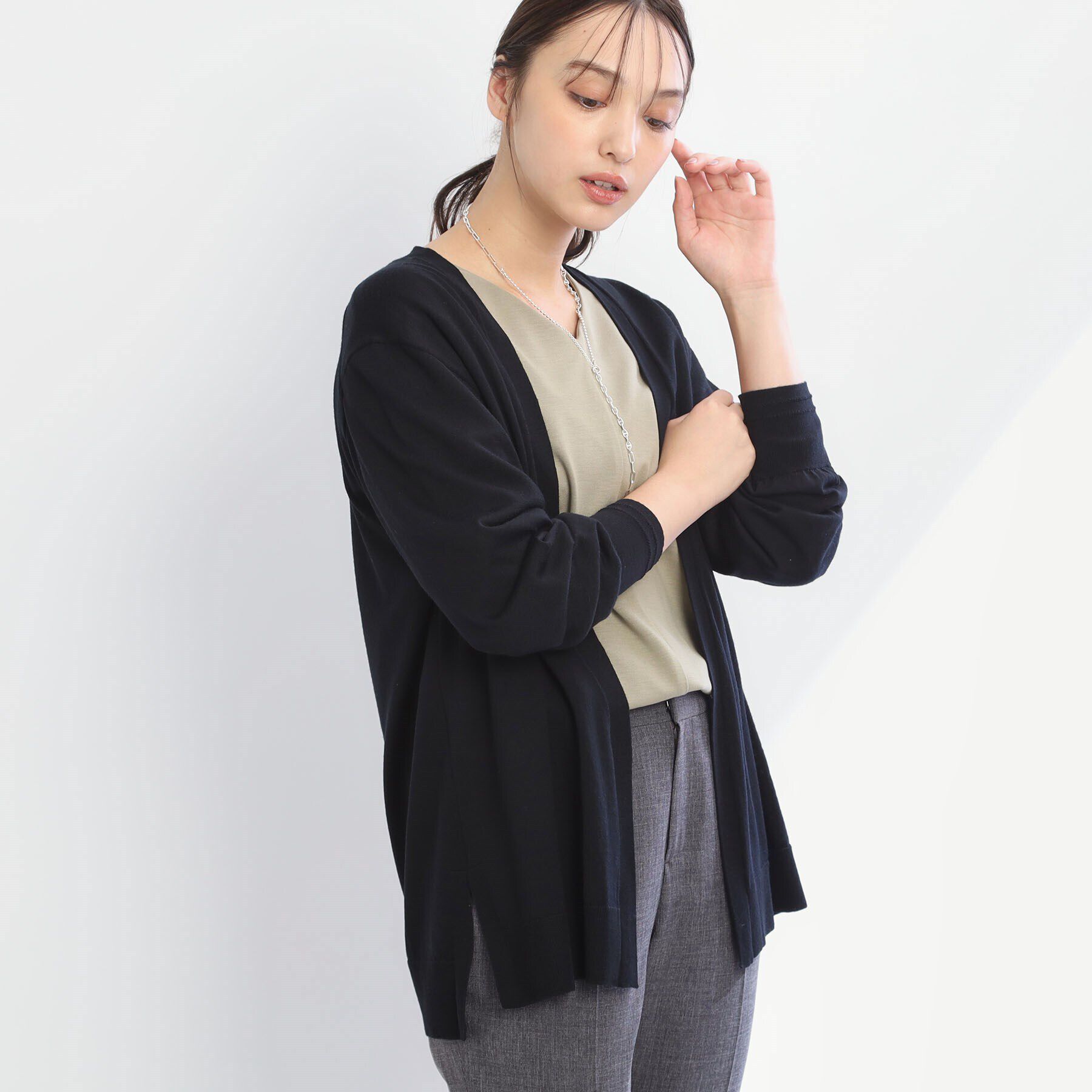 Reflect「【アンサンブル可能】着流しカーディガン」|カーディガン|