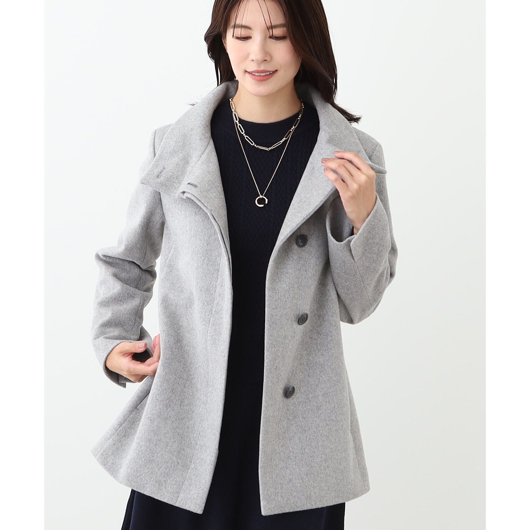 Reflect「【定番人気】スタンドカラーミドルコート」|その他|