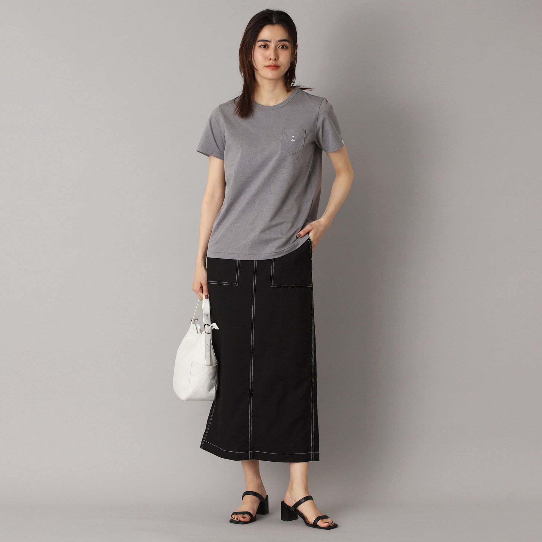 DRESSTERIOR「【洗える/後ろウエストゴム】リネンブレンドタイトスカート」|スカート|