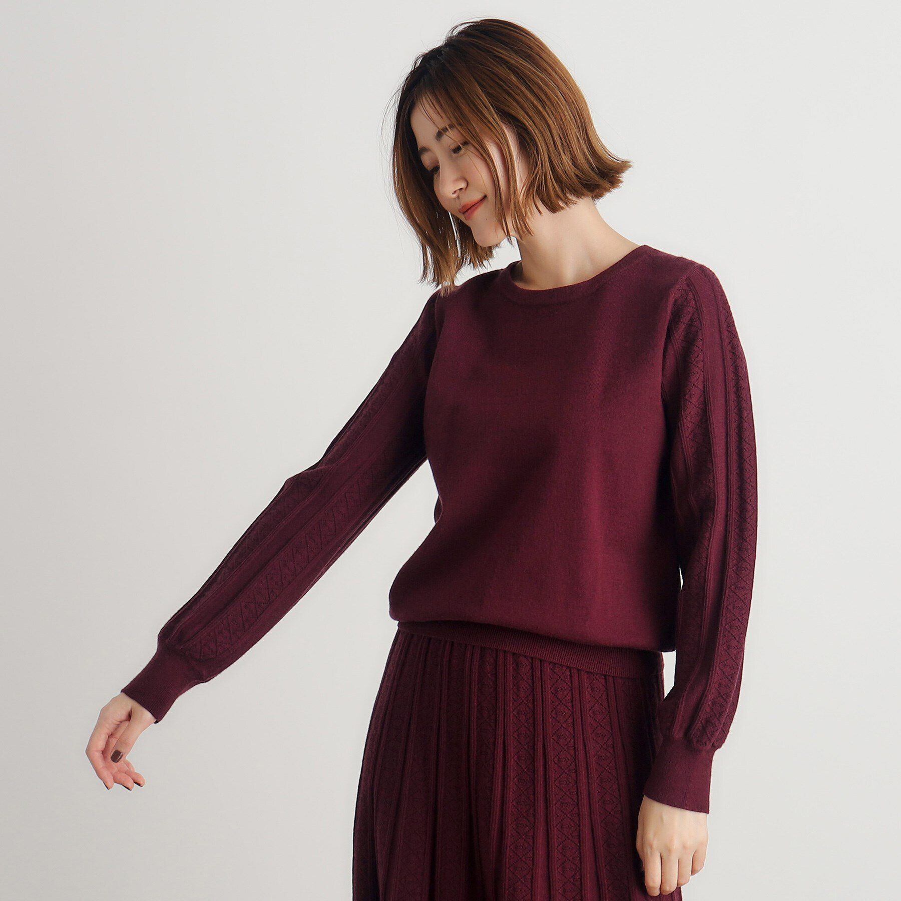 grove「SET UP対応 袖コンニットプルオーバー」|ニット・セーター|