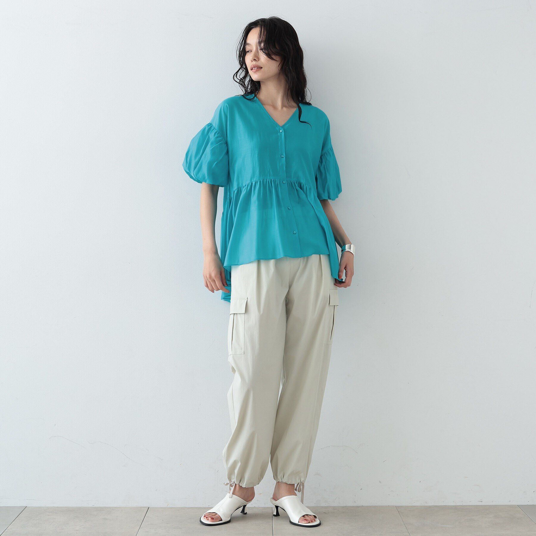 GALLEST「シアーペプラムブラウス」|シャツ・ブラウス|