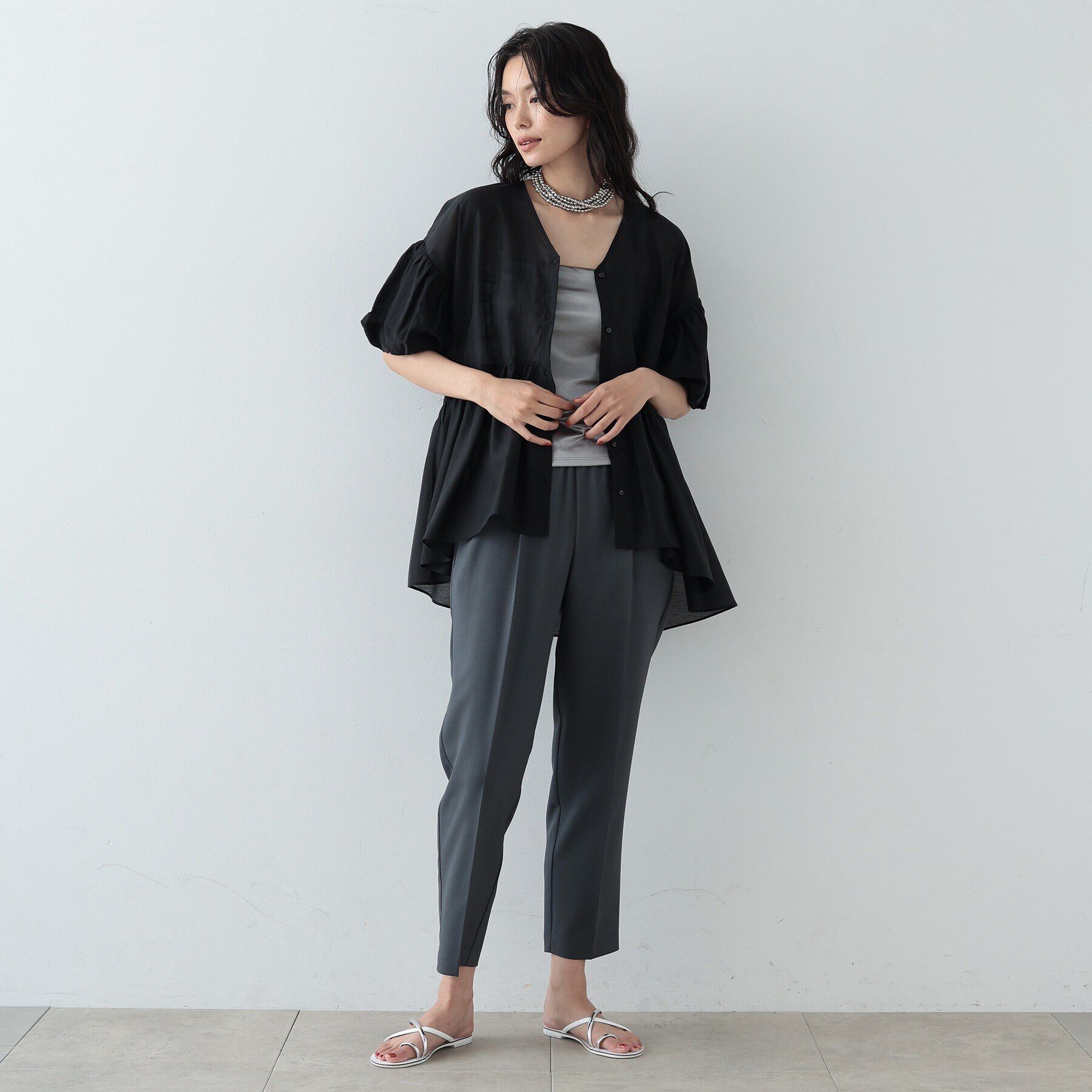 GALLEST「シアーペプラムブラウス」|シャツ・ブラウス|