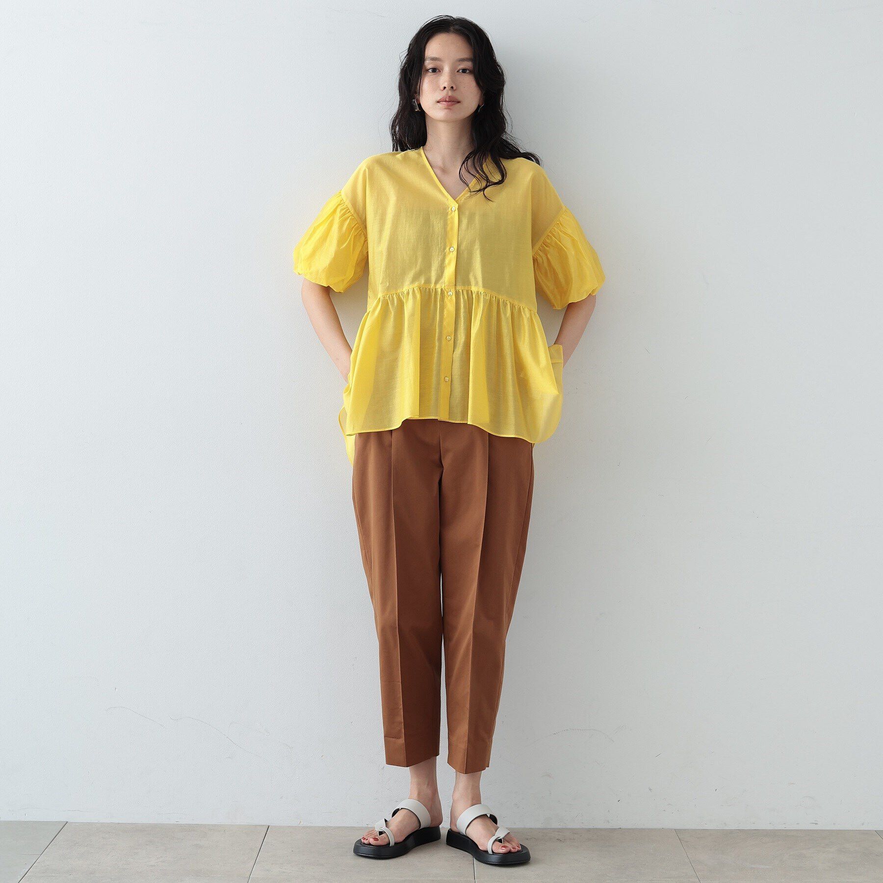 GALLEST「シアーペプラムブラウス」|シャツ・ブラウス|