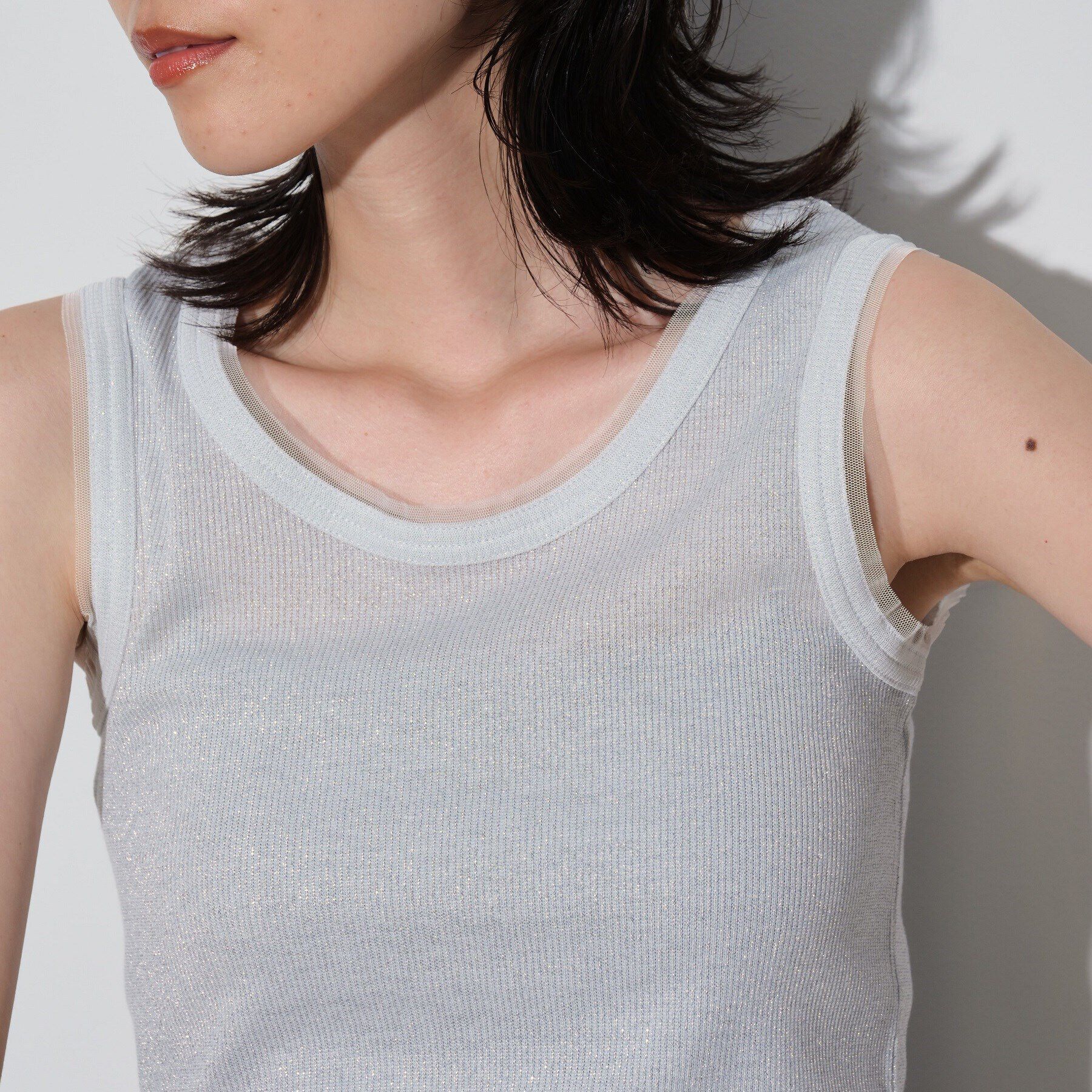 GALLEST「ラメリブタンクトップ」|キャミソール|