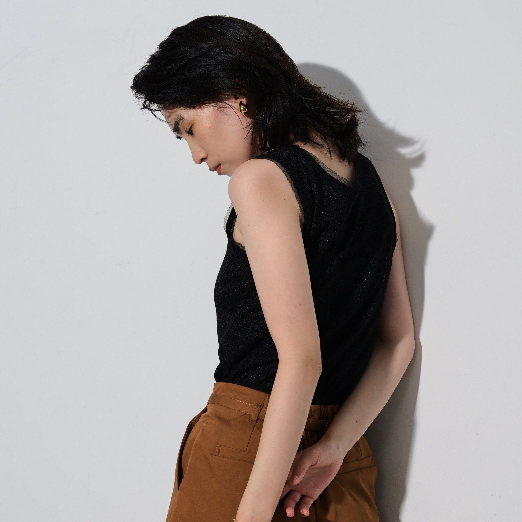 GALLEST「ラメリブタンクトップ」|キャミソール|