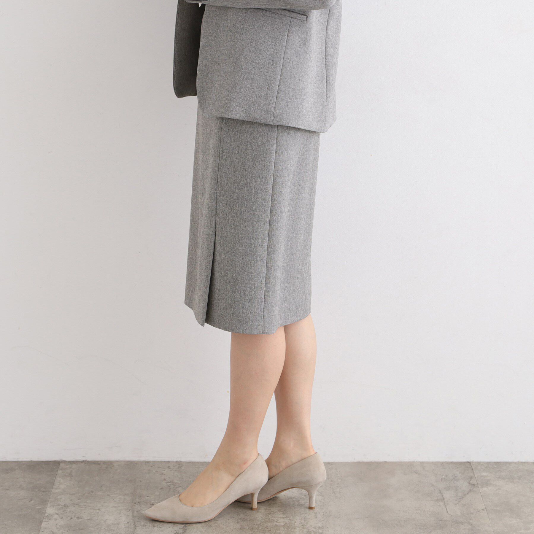 INDIVI「【定番スーツ／洗える／メランジ】ストレートスカート」|スーツ|