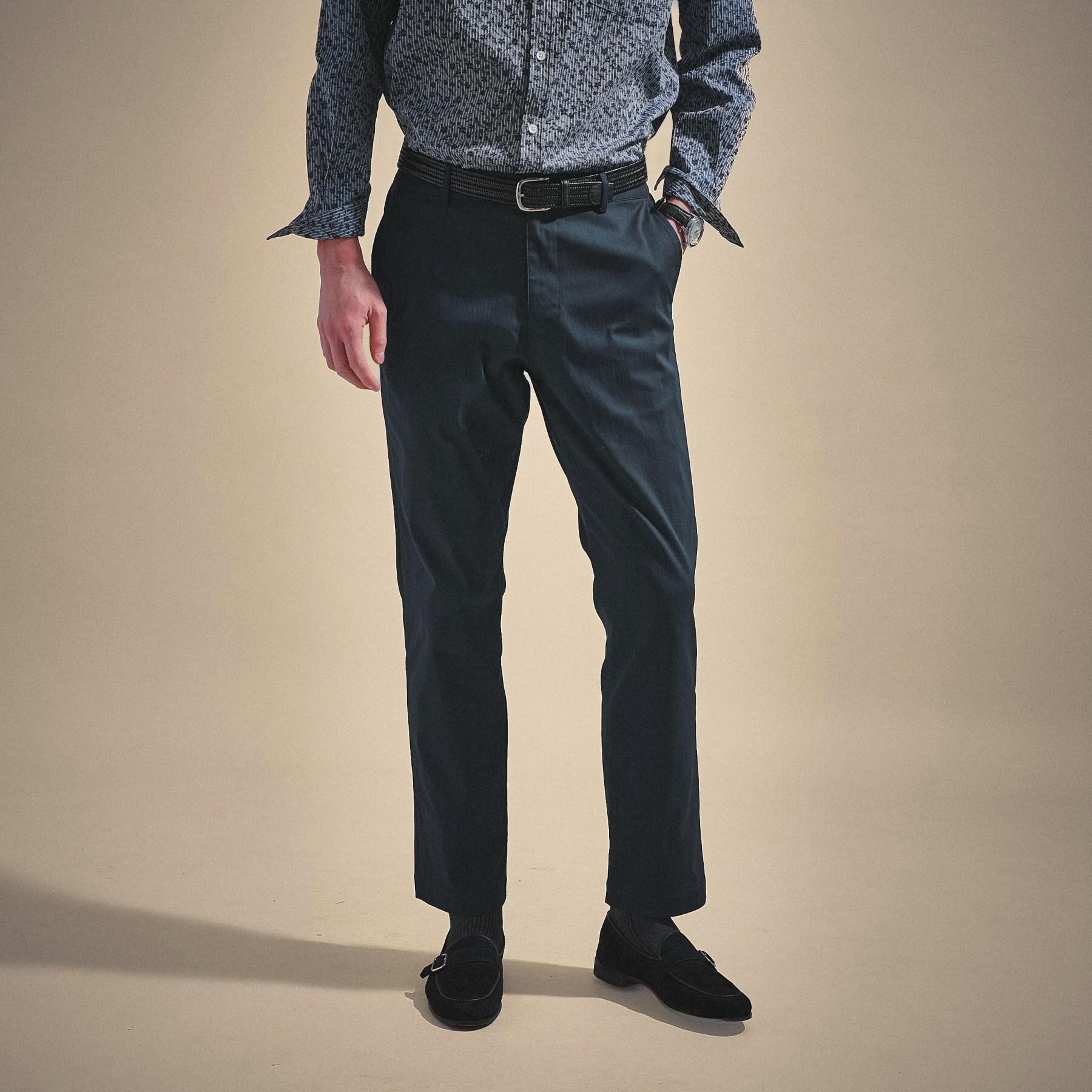 TAKEO KIKUCHI「【ON／OFF兼用】サイドゴアウエスト オールシーズン ストレートパンツ」|その他|ネイビー(094)