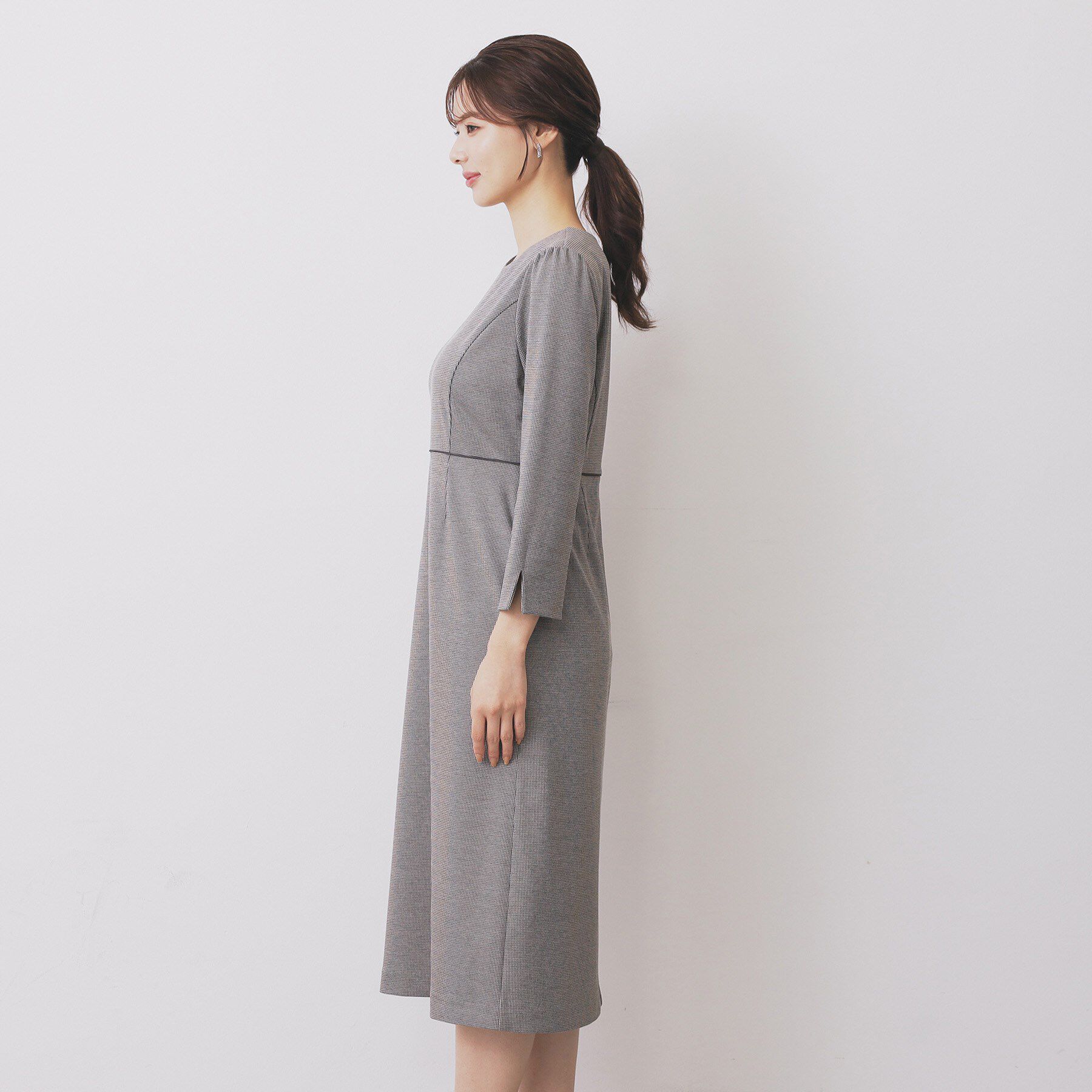 index「ストレッチキーネックワンピース【洗濯機OK/イージーアイロン】」|ワンピース|