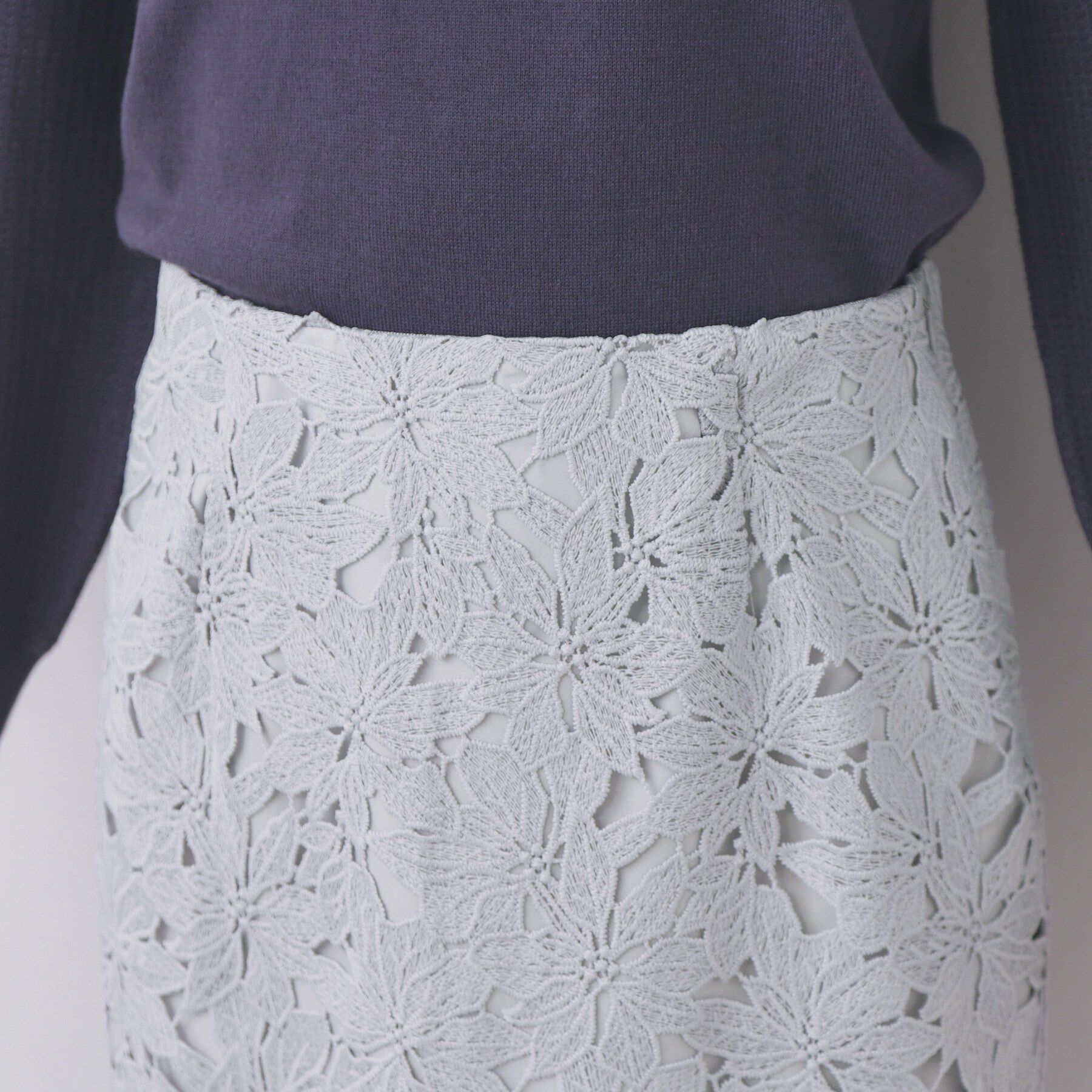 index「フラワーレースタイトスカート【洗濯機OK】《XS～3L》」|スカート|