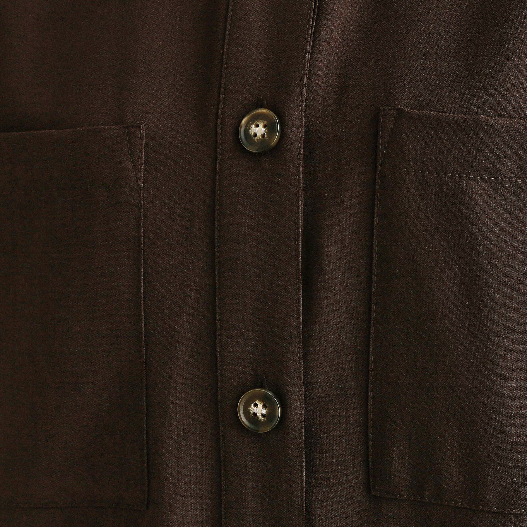 OPAQUE.CLIP「【es】ダブルポケットロングシャツワンピース【洗濯機OK】」|ワンピース|