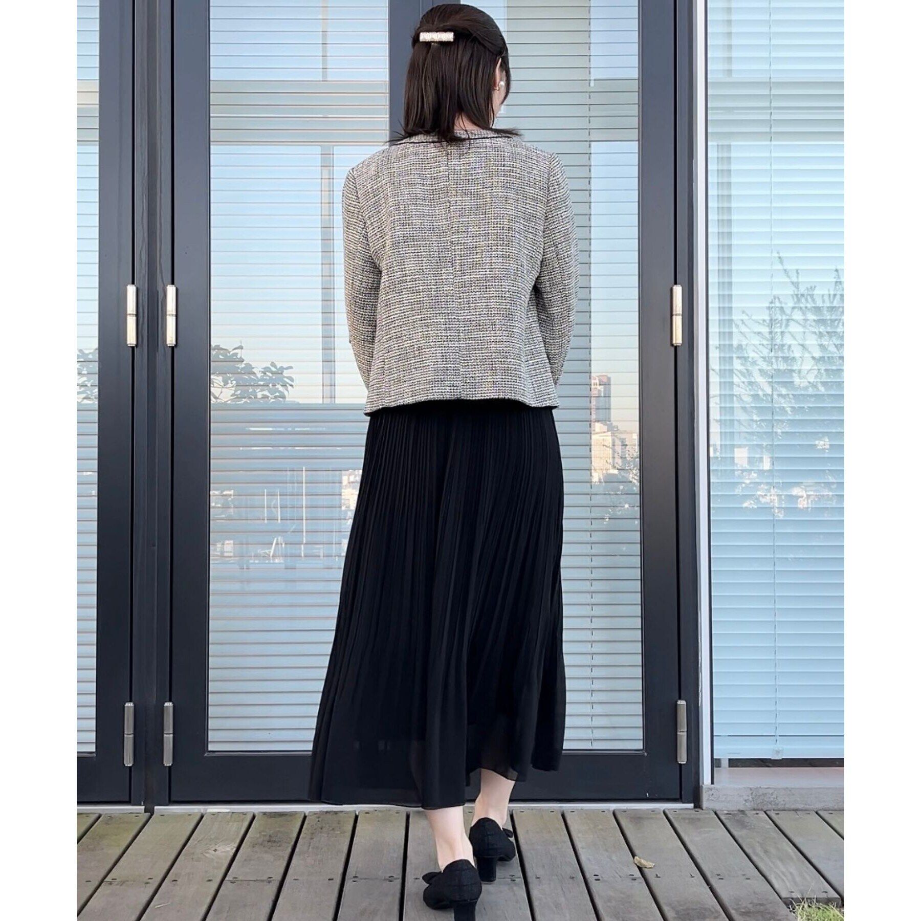 Couture broach「【セレモニーシーン/お仕事にも】ランダムプリーツスカート」|スカート|