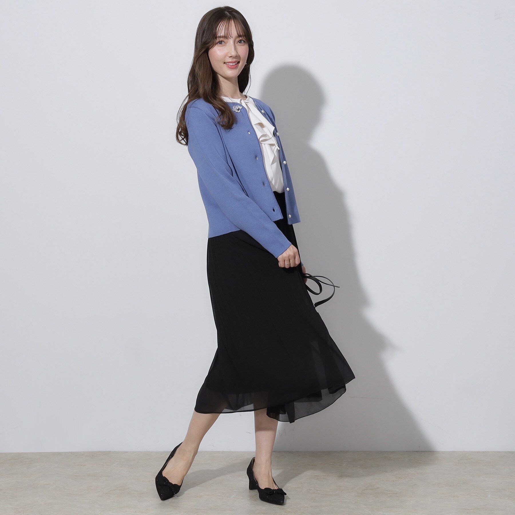 Couture broach「【セレモニーシーン/お仕事にも】ランダムプリーツスカート」|スカート|