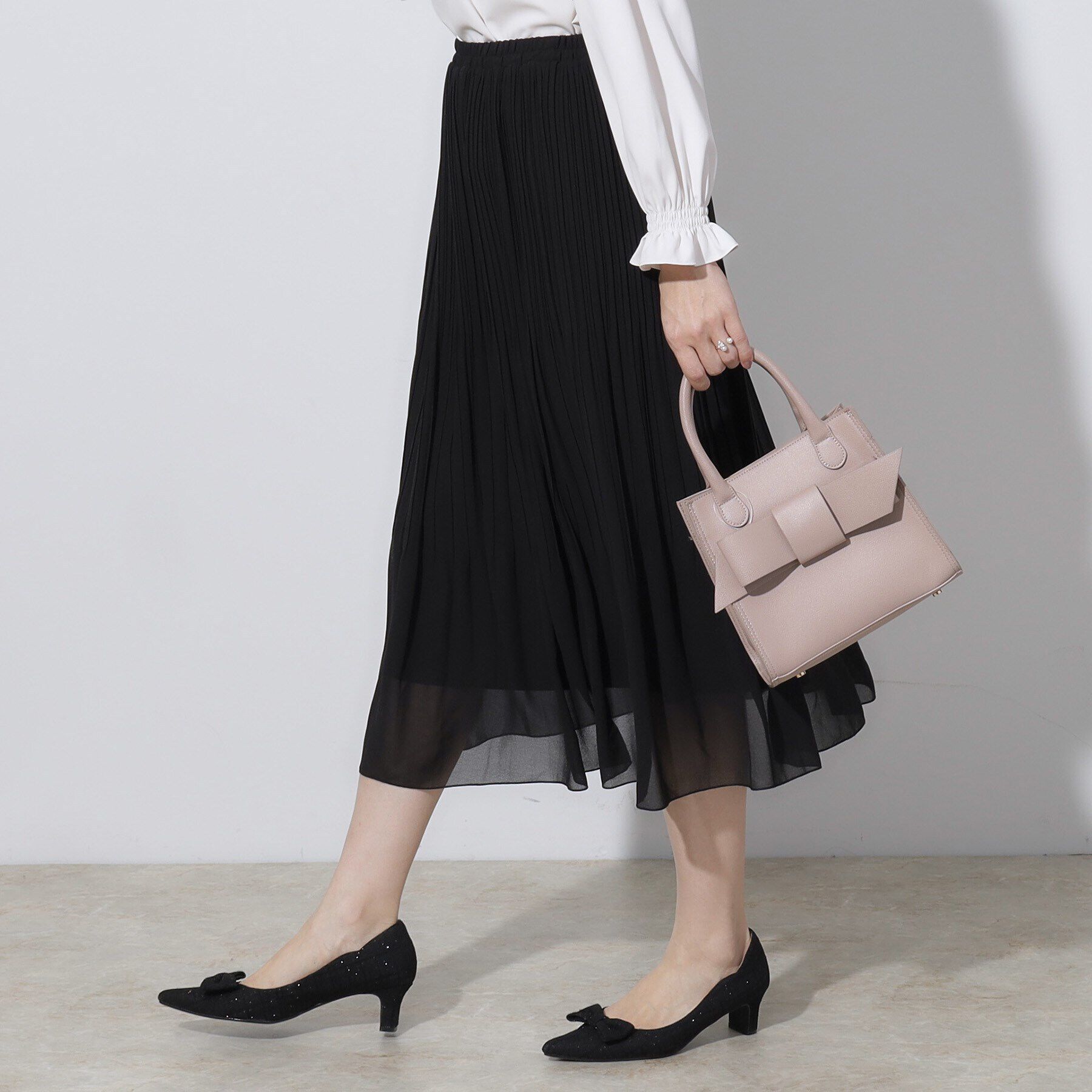 Couture broach「【セレモニーシーン/お仕事にも】ランダムプリーツスカート」|スカート|