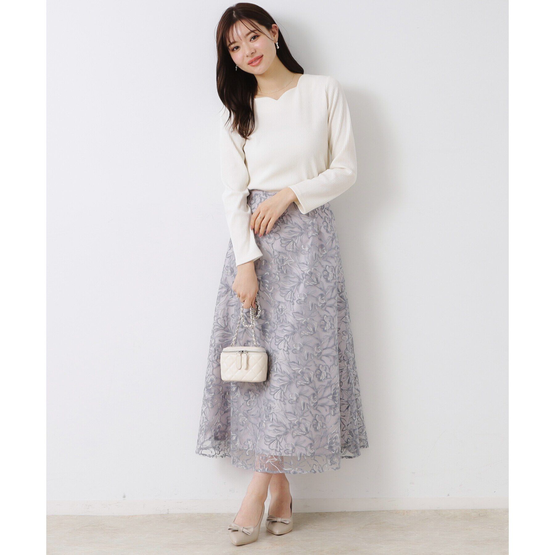 Couture broach「【新色あり/通勤/マシンウォッシャブル・アンチピリング機能付き】ハートネックテレコプルオーバー」|Tシャツ・カットソー|