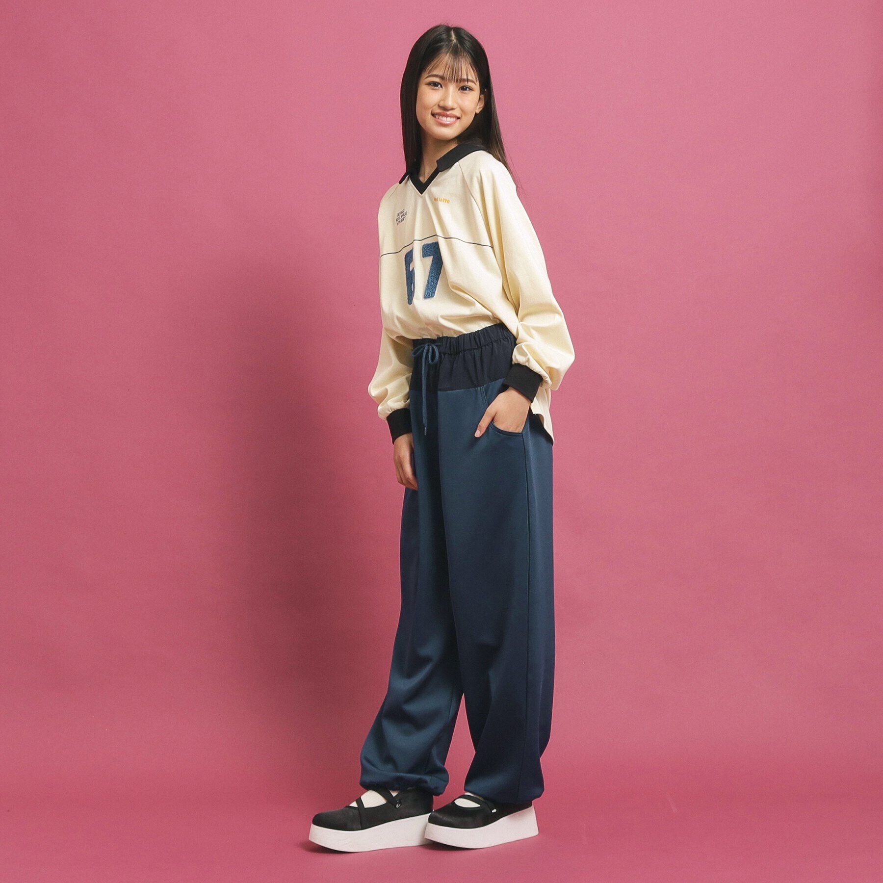 PINK-latte「ダンボール切替イージーパンツ」|その他|