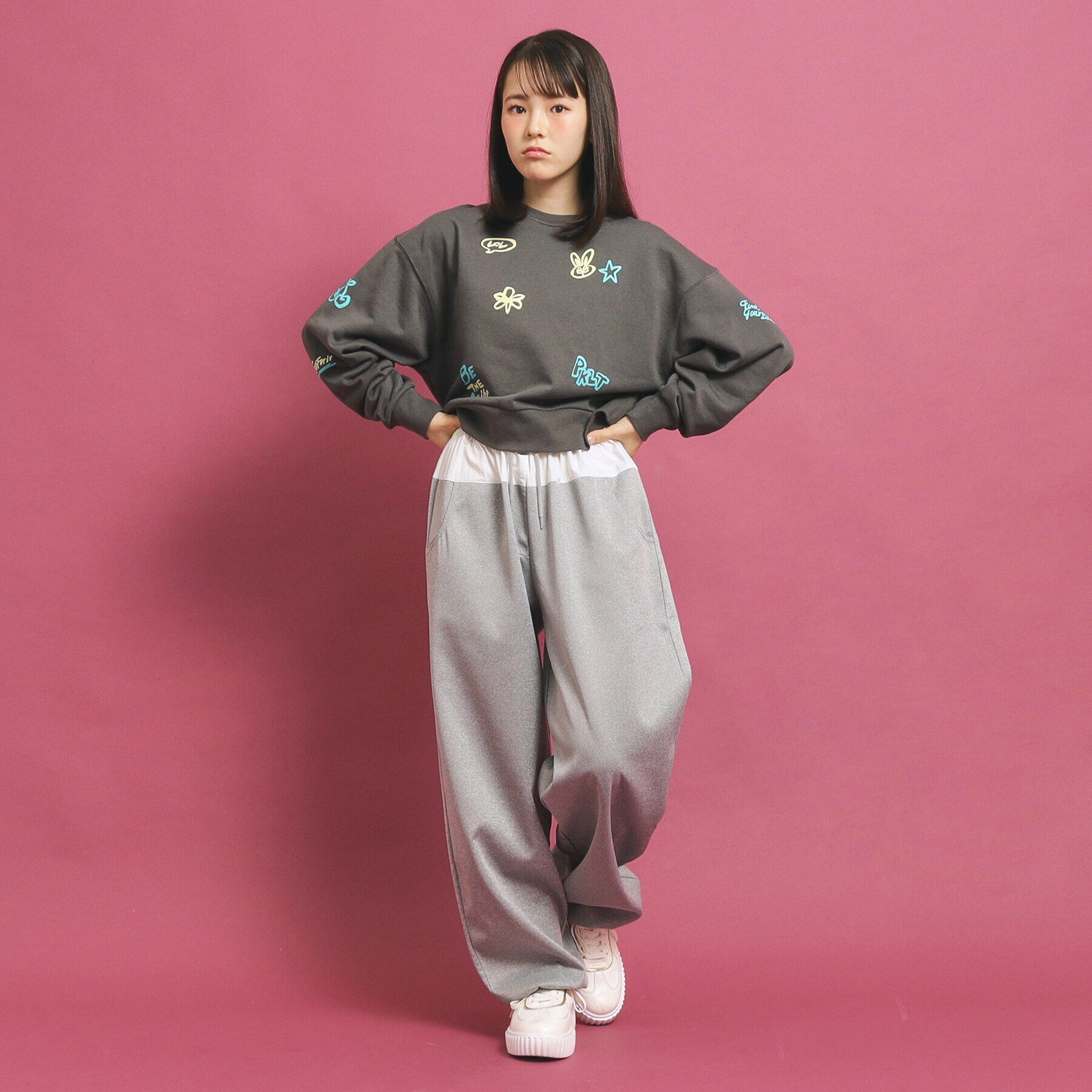 PINK-latte「ダンボール切替イージーパンツ」|その他|