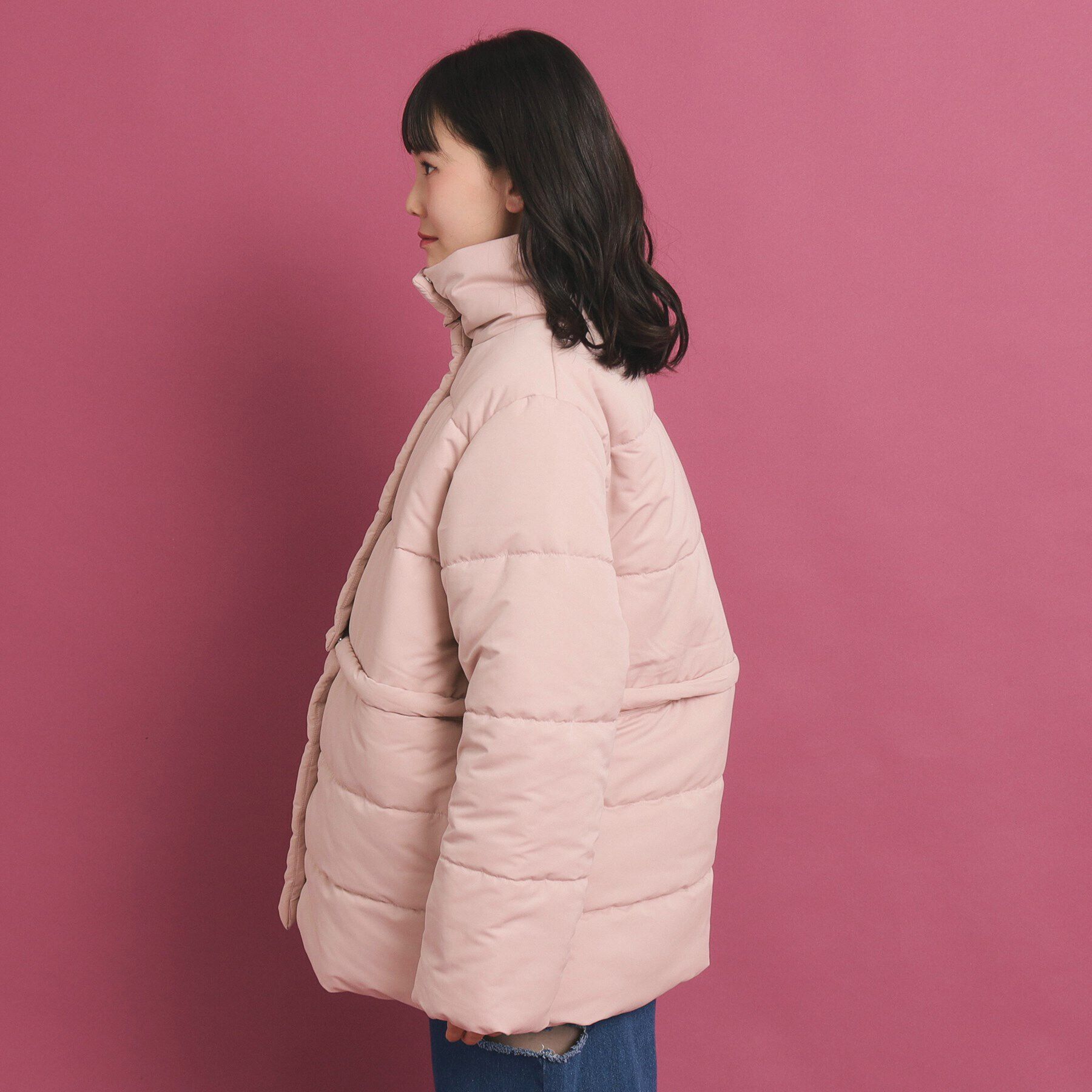 PINK-latte「【2WAY】 中綿マルチショートコート」|その他|