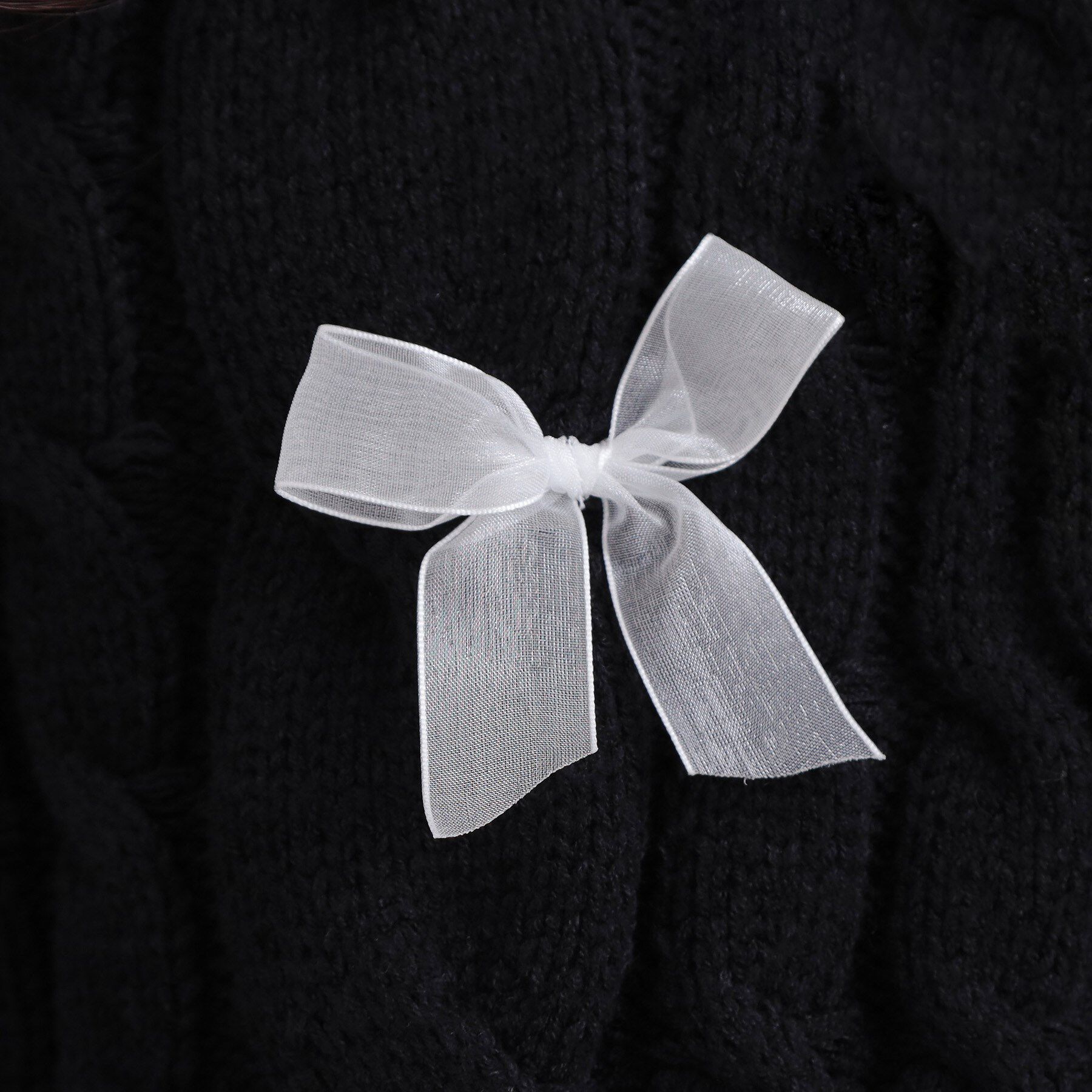 PINK-latte「リボン付ニットプルオーバー」|ニット・セーター|