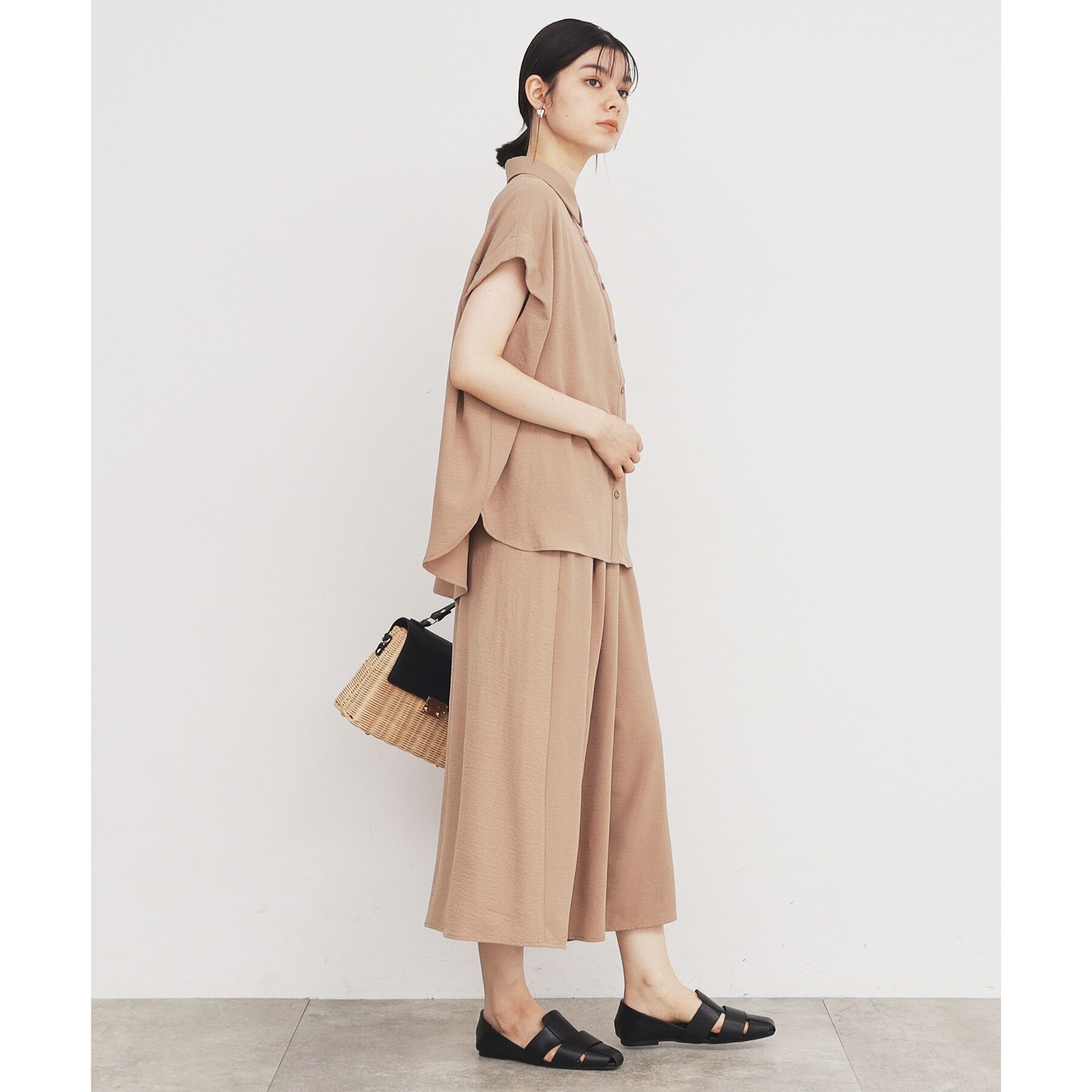 THE SHOP TK「【涼しい！/シワになりにくい/吸水速乾/洗える】フレアスカートパンツ」|その他|