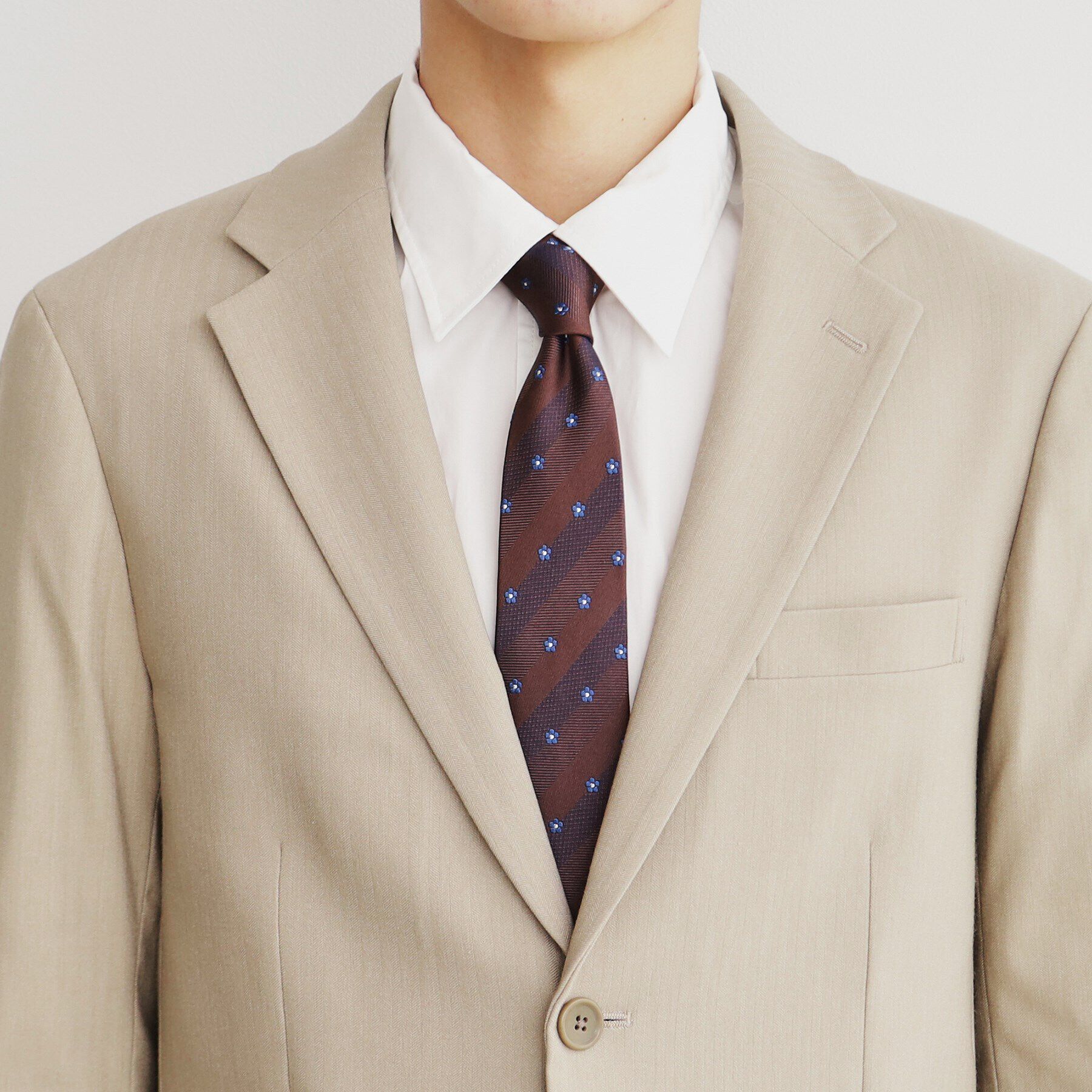 THE SHOP TK「サーモウォーカーヘリンボンジャケット【セットアップ可/ビジネス対応/ストレッチ素材/保温性〇】」|テーラードジャケット|