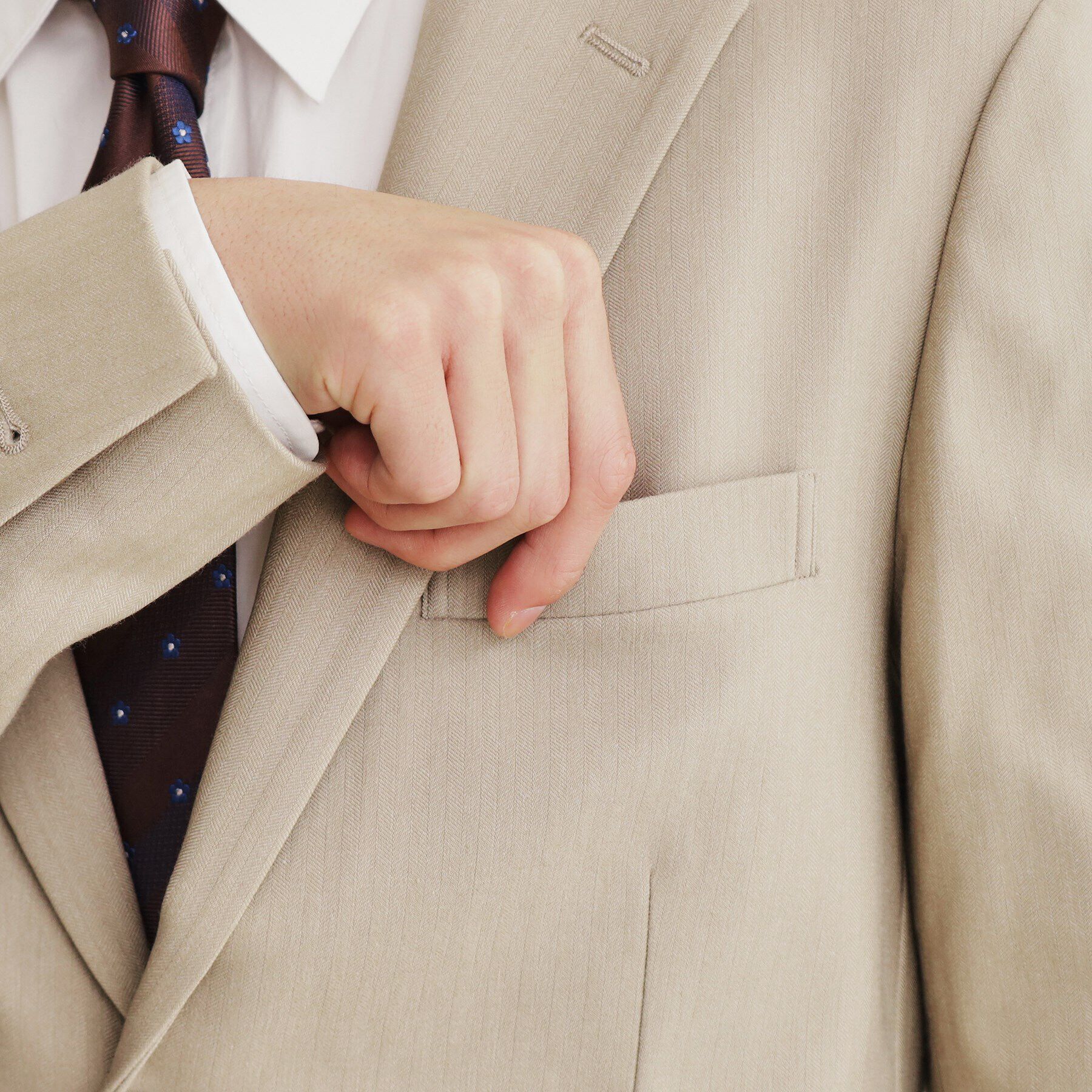 THE SHOP TK「サーモウォーカーヘリンボンジャケット【セットアップ可/ビジネス対応/ストレッチ素材/保温性〇】」|テーラードジャケット|