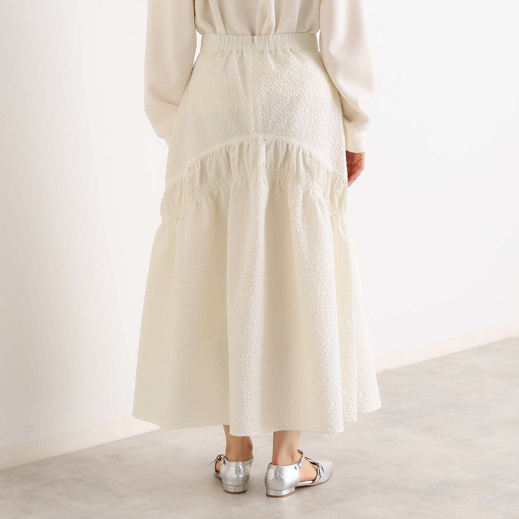 THE SHOP TK「ぽこぽこ切替スカート【洗濯機OK】」|スカート|