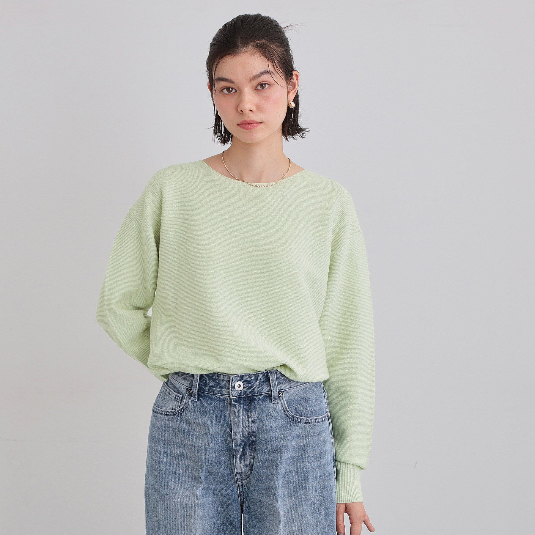 THE SHOP TK「【S-XLサイズ/選べる6色】どこから見ても美しい ガーターニット/蓄熱/洗濯機OK」|ニット・セーター|